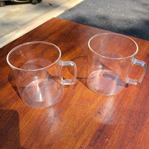 Two CB2 Glass Mugs